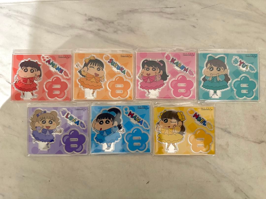 FRUITS ZIPPER ×クレヨンしんちゃん アクリルスタンド 全7種セット