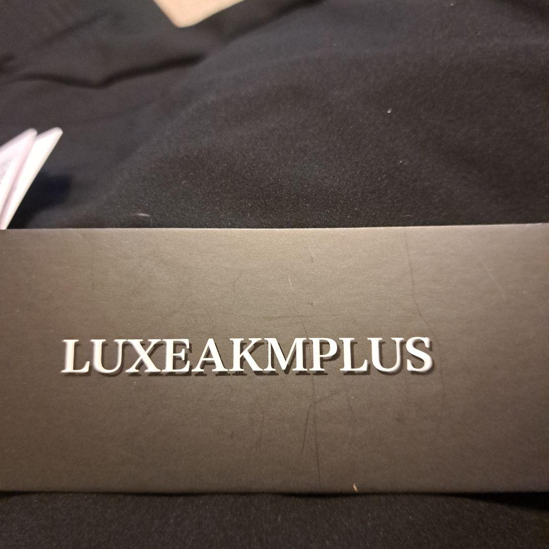 新品！LUXEAKMPLUS 黒 カジュアルパンツ ウエストゴム付き