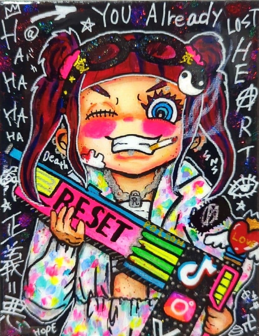 【一点物イラストアート】You already lost HEART【現代アート