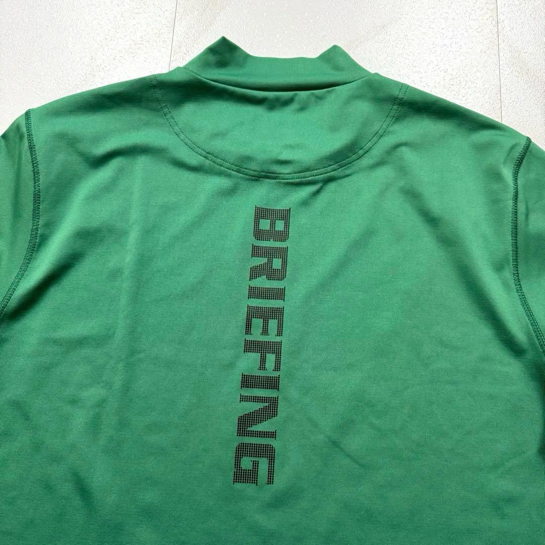 未使用級✨ BRIEFING モックネック シャツ 半袖 グリーン