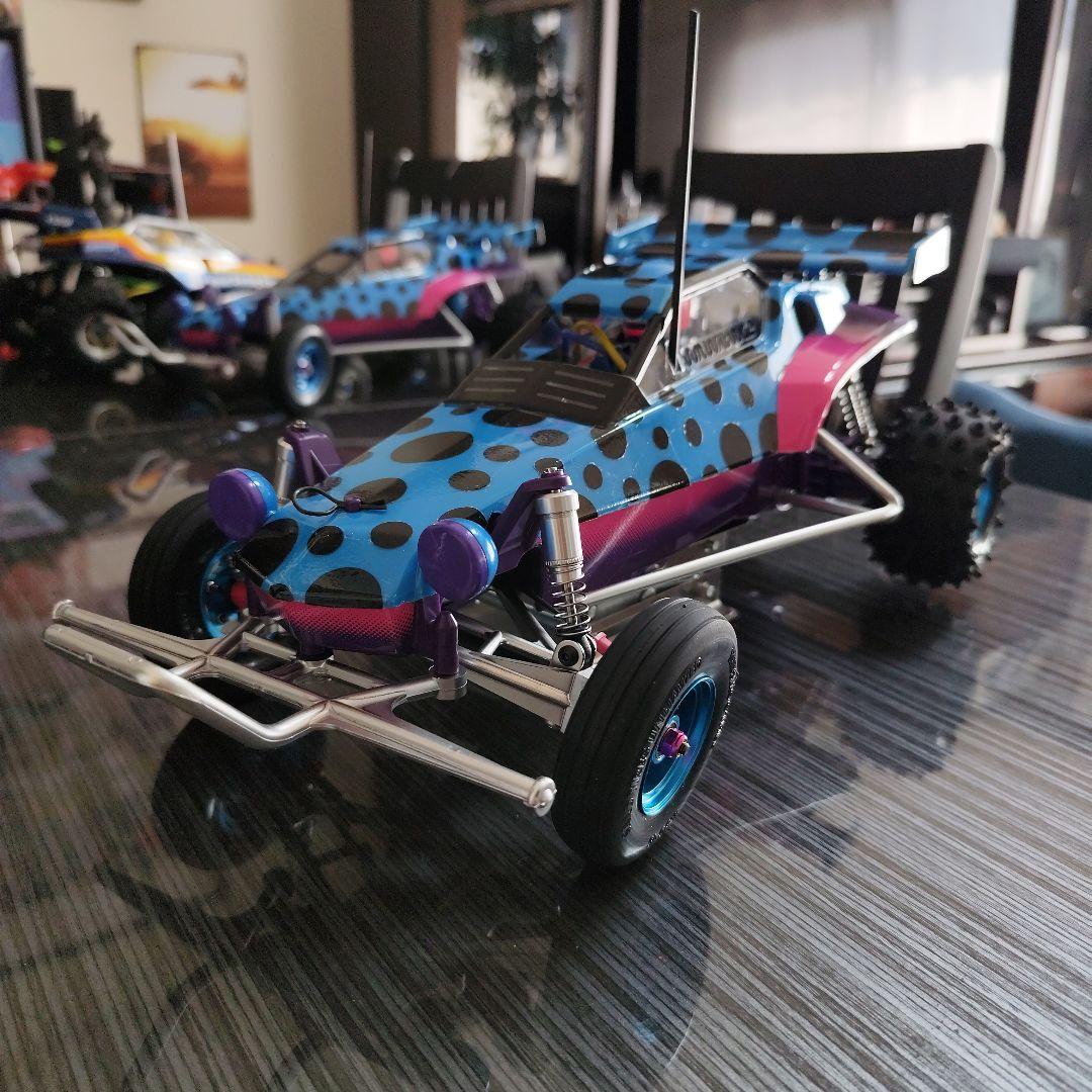 タミヤ 1/10JUNWATANABE 青・紫・黒の水玉模様 OP多数 値下げ！