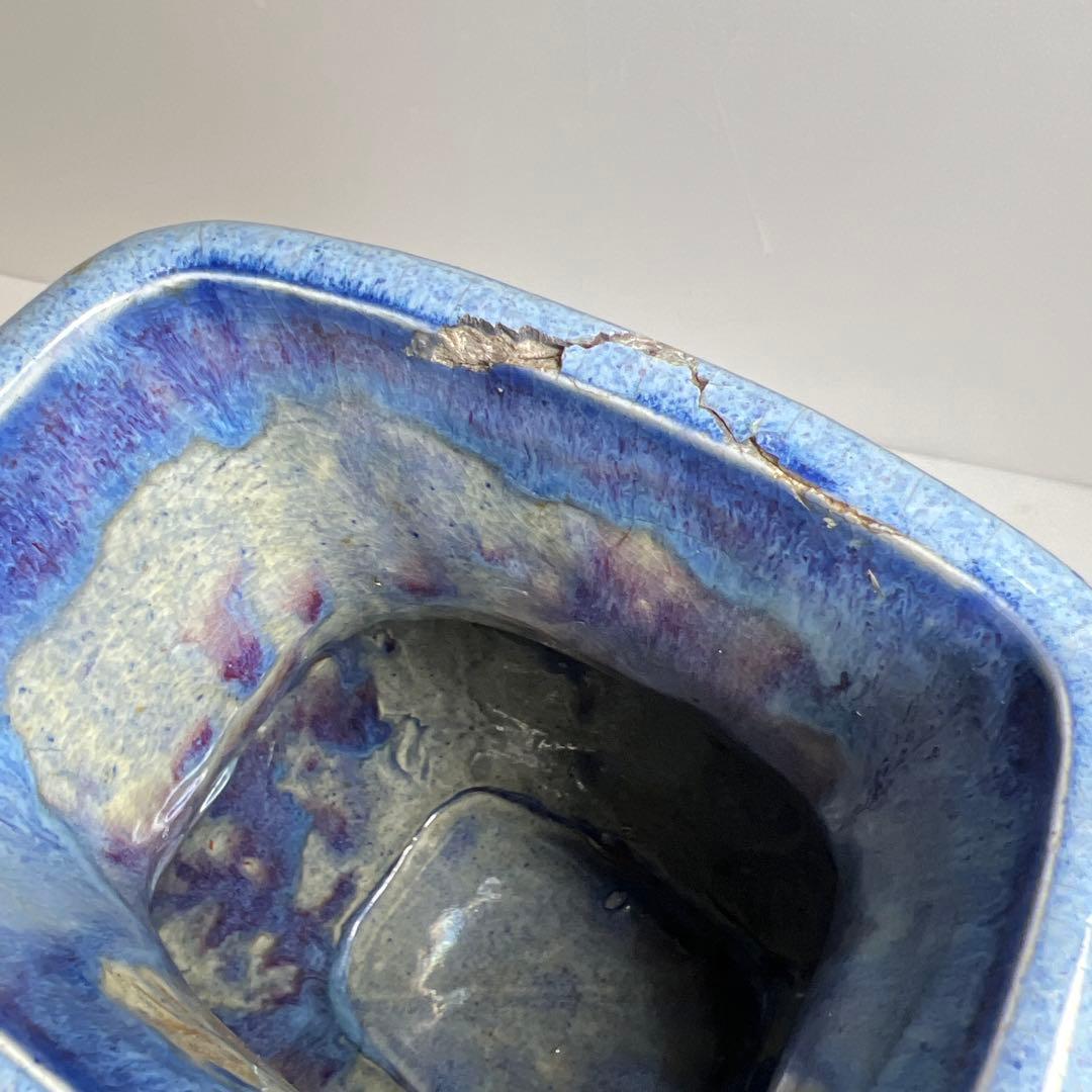 中国清時代　均窯鳥耳花瓶　高さ約30.5㎝　東Y7-1208☆2Fトコエサ