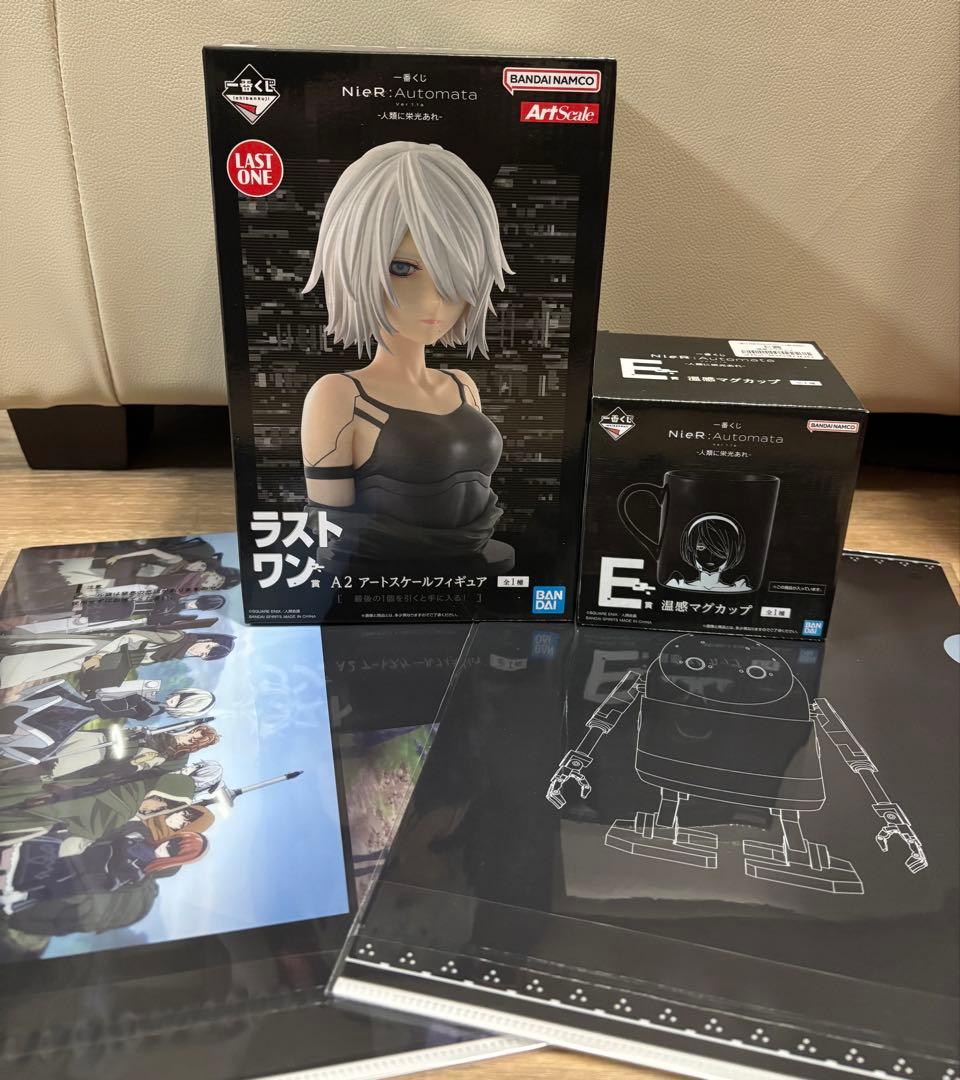 一番くじ　ニーアオートマタ　ラストワン賞　A2アートスケール　E賞温感マグカップ