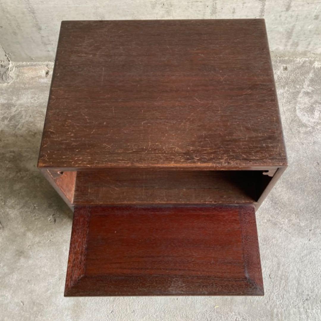 古い飾り棚 置物台 引き出し 収納 ラック チェスト キャビネット 木製 レトロ