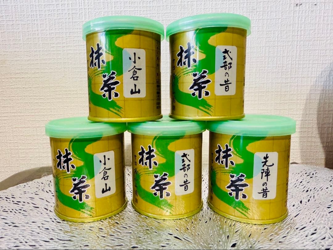 【未開封】山政小山園 抹茶セット（式部の昔／小倉山／先陣の昔）5点