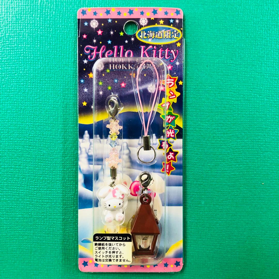 2003年製 激レア★ハローキティ 北海道限定 ランプ付き雪うさぎストラップA