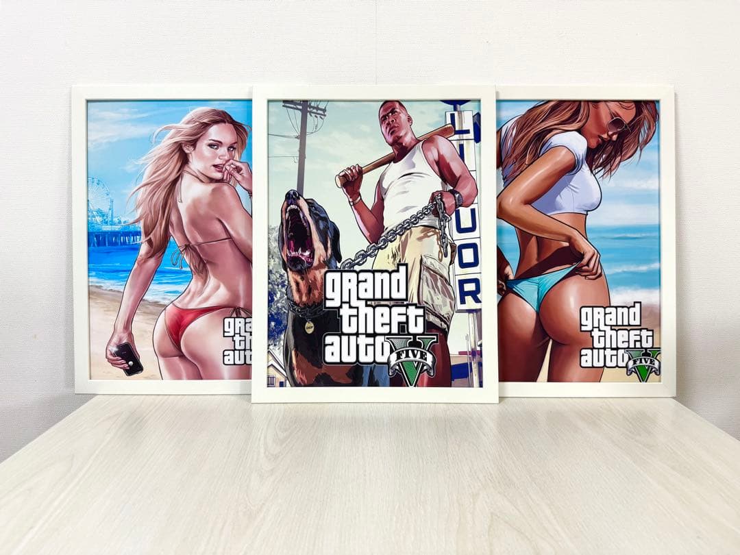 No.275フレーム付きキャンバスアート　アートポスター　GTA5 グラセフ