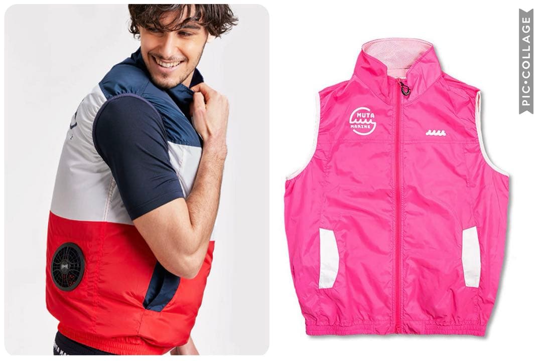ムータマリン　muta marine 空調服　ピンク　ベスト　ゴルフウェア