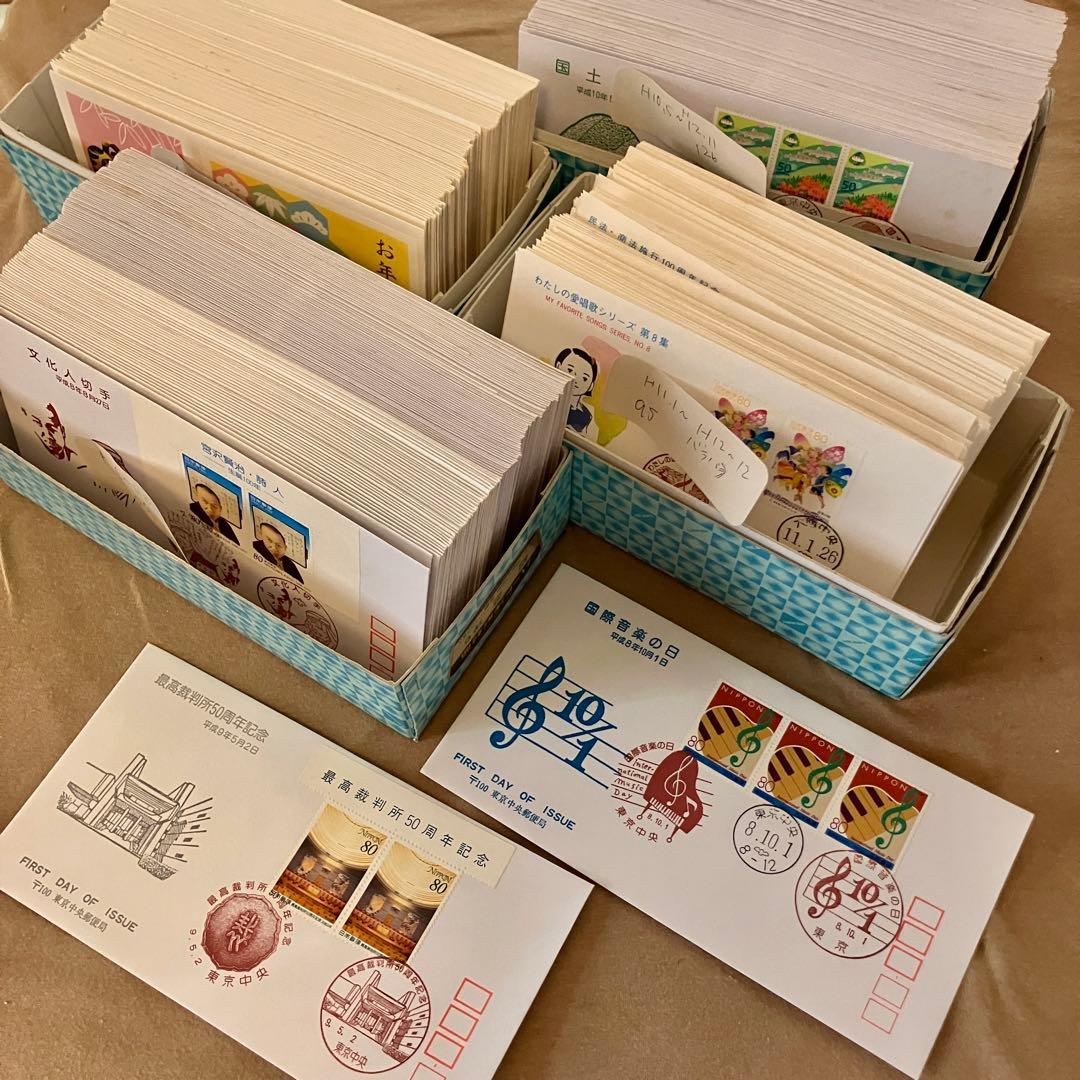 初日カバー 平成8年8月〜平成12年12月 420枚 満月印