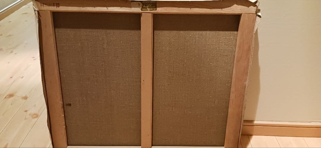 油彩画 帆船の風景　額縁なし