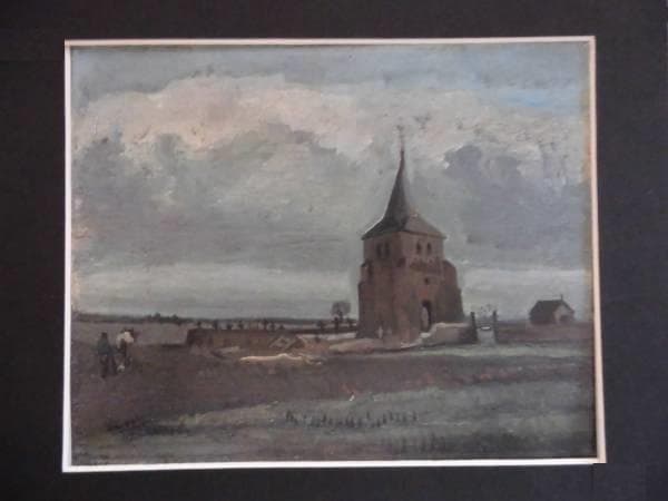 ヴィンセント・ヴァン・ゴッホ、ニューネンの塔、希少な額装用画集より