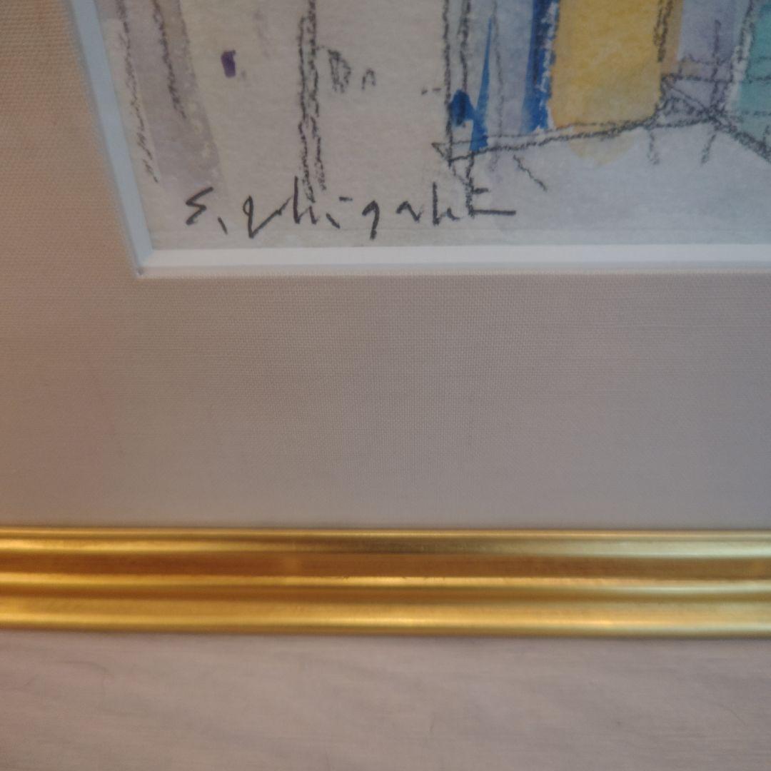 石垣定哉 水彩画 「クライスラービル」 額装