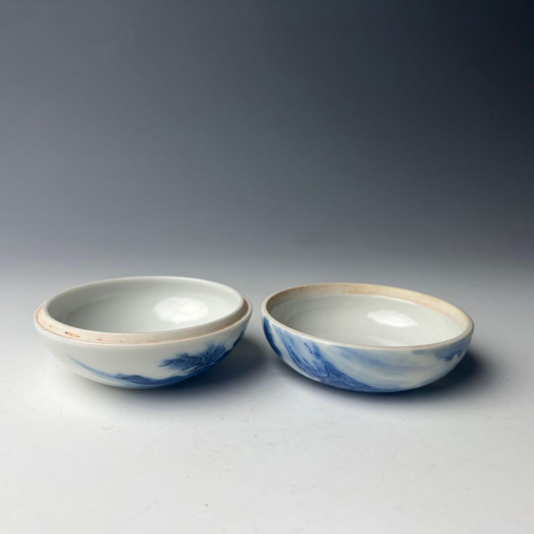 優美 青花山水人物紋印号 大清雍正年製 款 文房四宝 中国美術 古玩