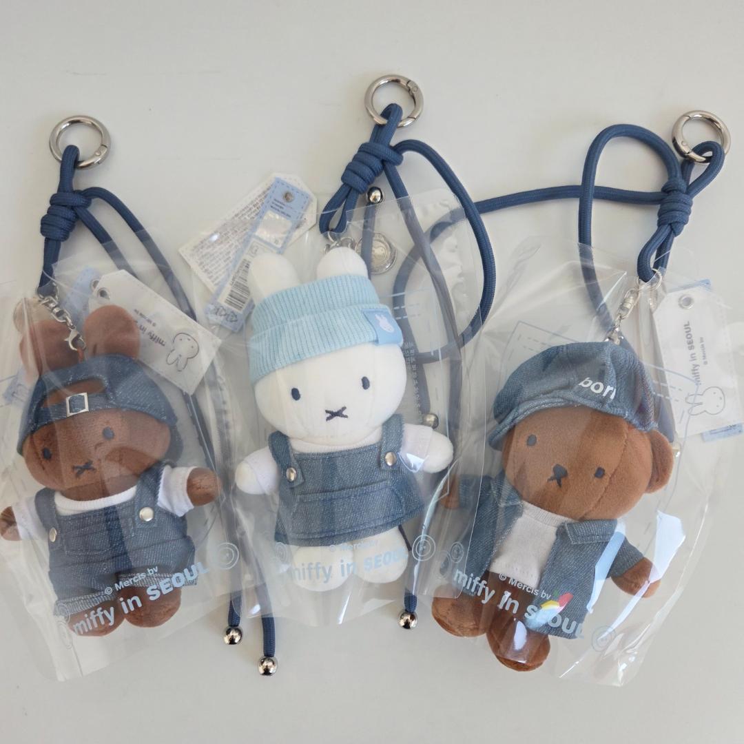 韓国限定 ソウル ソンス 聖水 ミッフィー デニムドール キーリング 3点セット