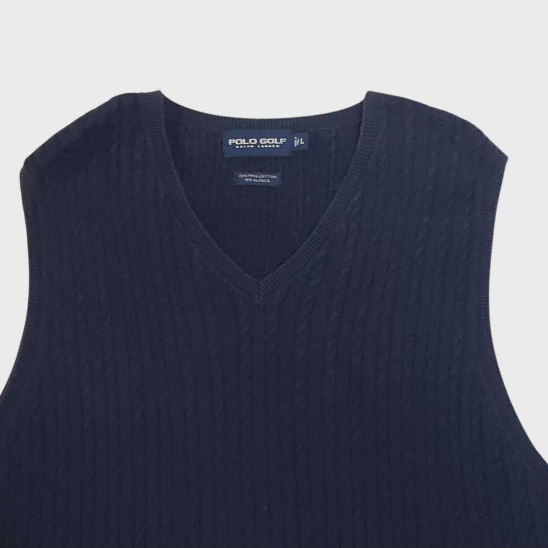 RALPH LAUREN　POLO GOLF　ケーブルニットベスト　アンゴラ混