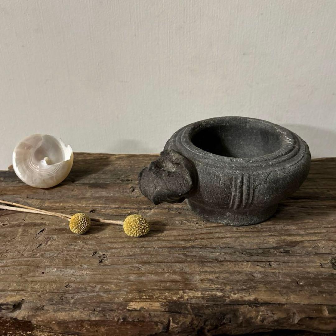 李朝　石製　香炉　祭器　朝鮮王朝　高麗　朝鮮王朝　骨董品　古民芸　古美術