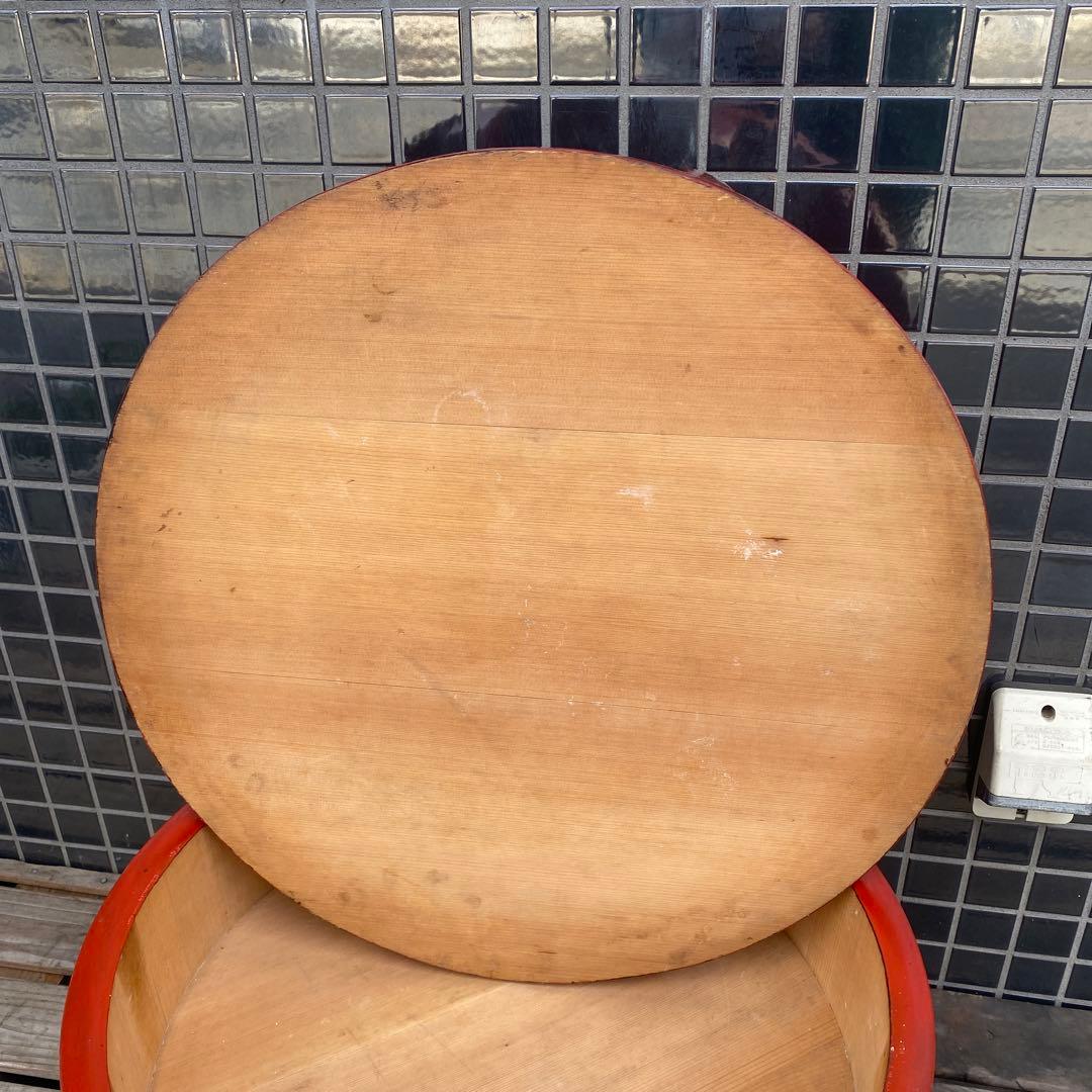 時代物 漆塗り飯台 専用ブリキ箱 稀少 骨董品 古道具 古民家 蓋付き