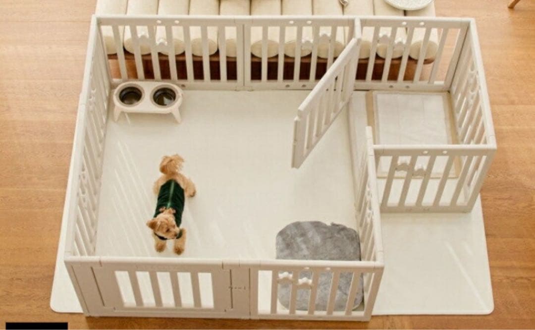 cocozariペットサークル 140×200中仕切りタイプとマルチバスケット