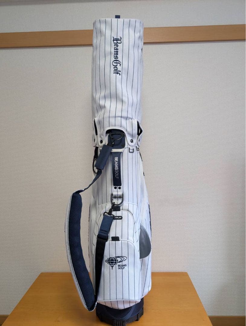 BEAMS GOLF ピンストライプ エイトハーフ キャディバッグ