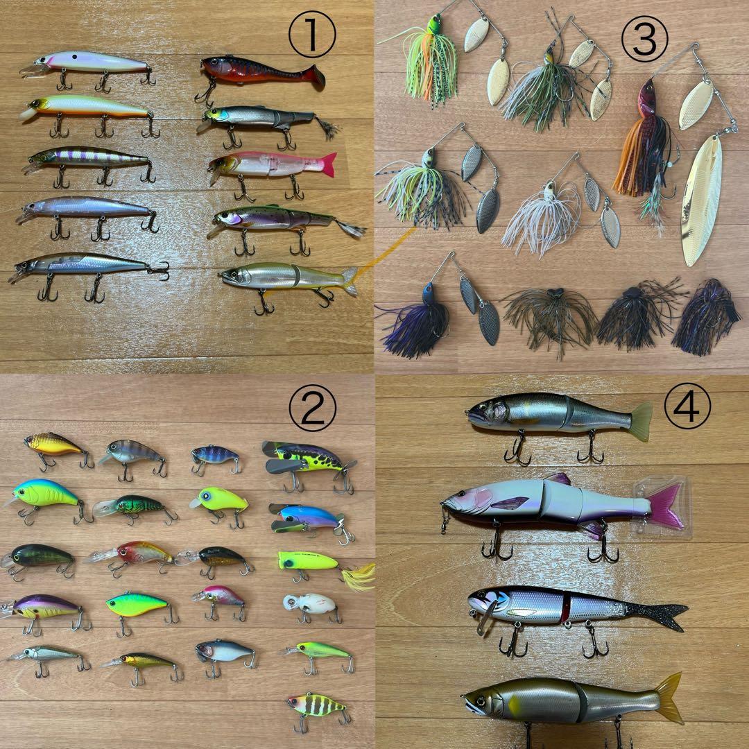 バス釣り　引退セット　バーサス入れ物付き　新品あり　約100個