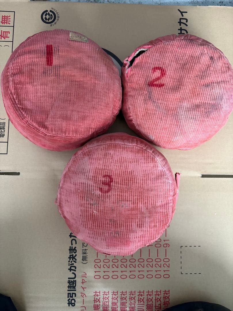 豆炭アンカ　ミツウロコ　カバー付き3個