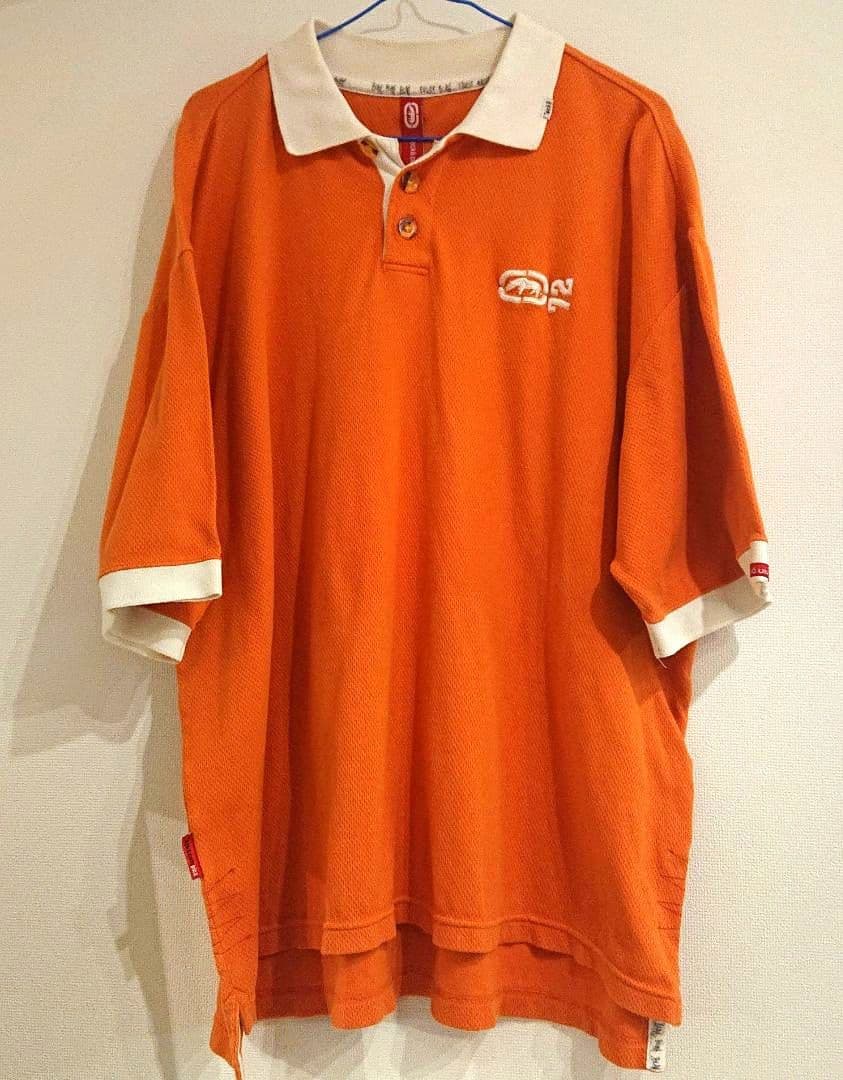 ECKO UNLTD. エコーアンリミテッド ラガーシャツ 2XL オレンジ