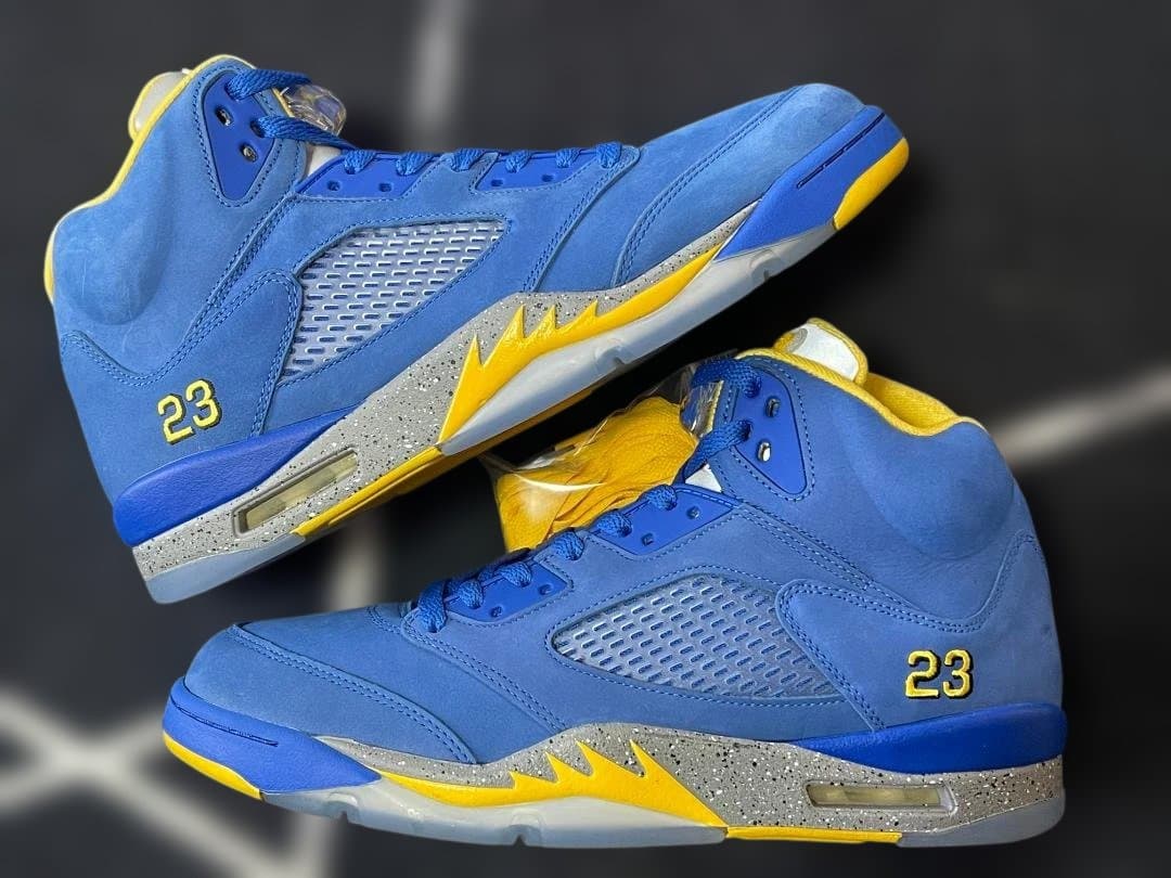 Air Jordan 5 青/黄色 シューズ(男性用)