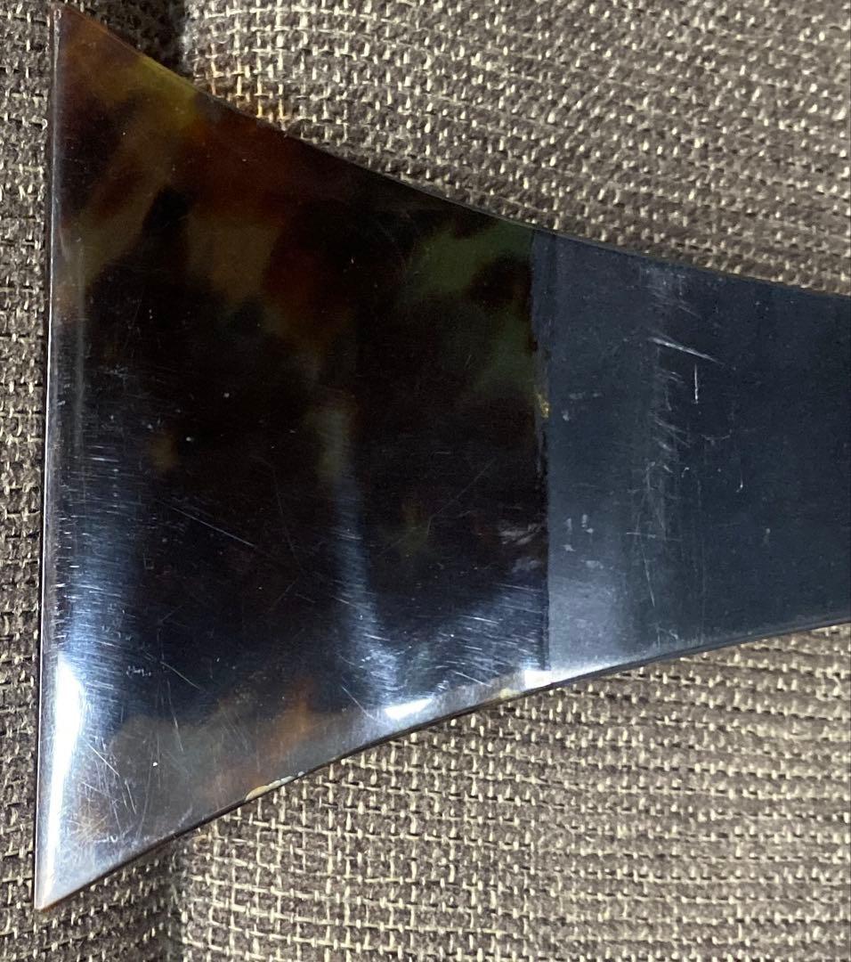【美品】三味線撥　バチ　ばち　黒水牛　鼈甲　べっこう　高級品