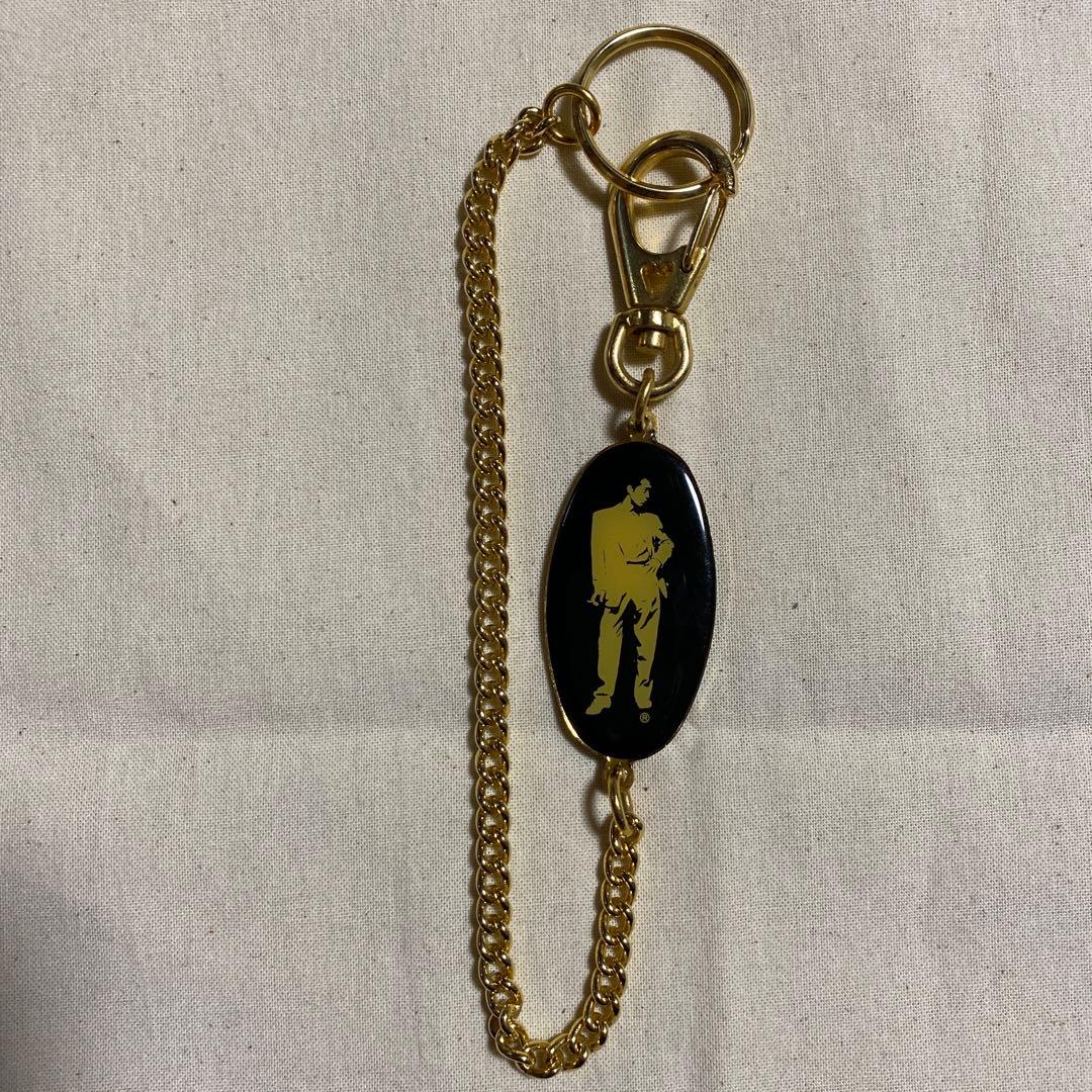 矢沢永吉　横顔シルエット　チェーンキーホルダー