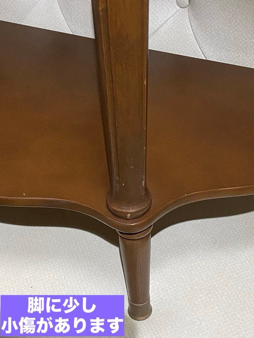 希少♦️花びら ハーフムーン コンソールテーブル♦️落ち着きある華やかなヴィンテージ