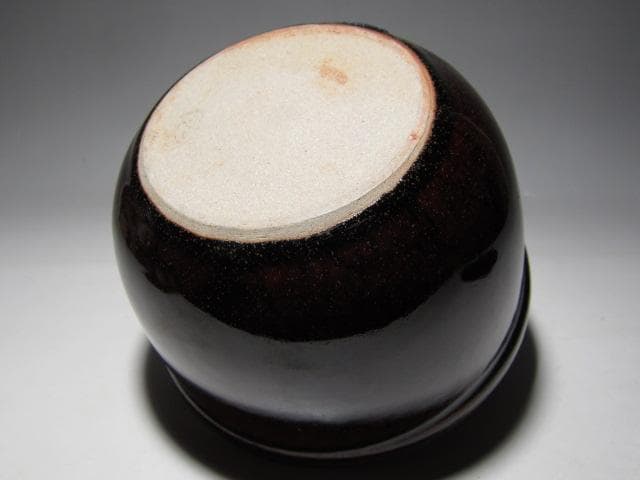 膳所焼 小水指 堀内流十二代 兼中斎 宗完花押　　　　　　　　　m185