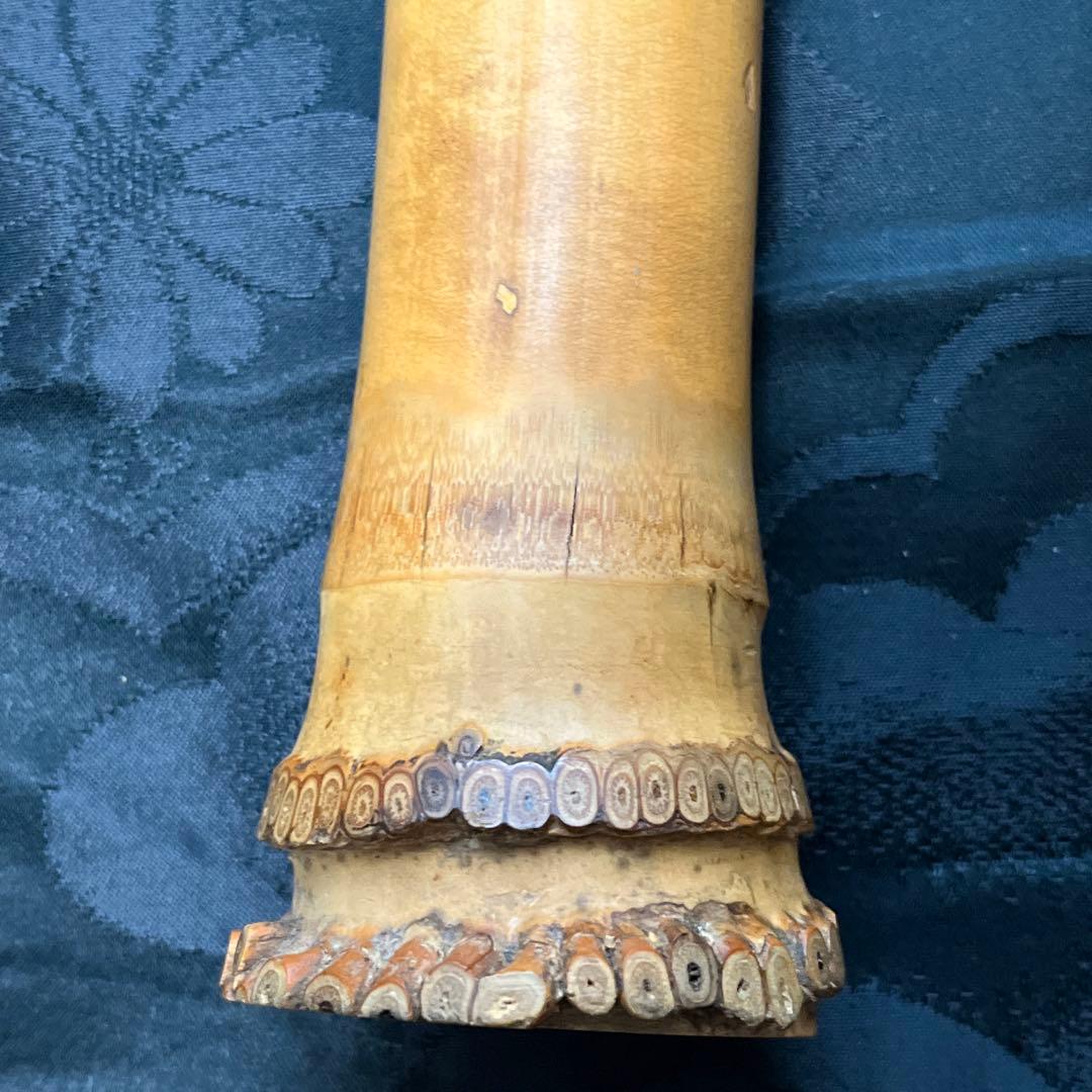 尺八 琴古流 在銘 中継ぎ緩み無し二尺一寸管 銀三線 【音出し確認済み】 重量◎