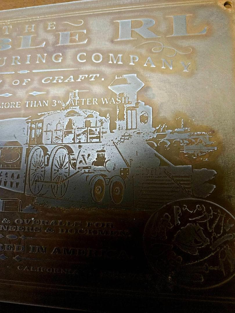 【新品未使用】SHOP用Double RL 銅板看板スタイル蒸気機関車（非売品)