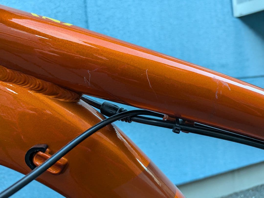 オレンジ ファットバイク CATEYE QUICK付き