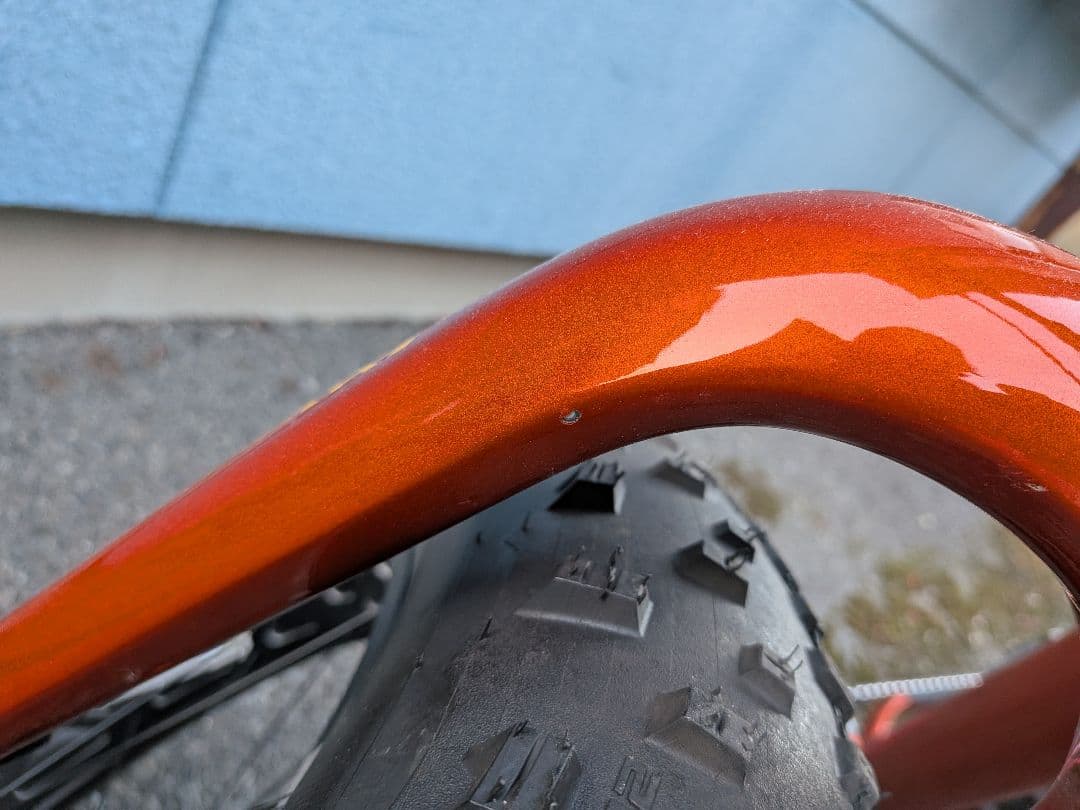 オレンジ ファットバイク CATEYE QUICK付き