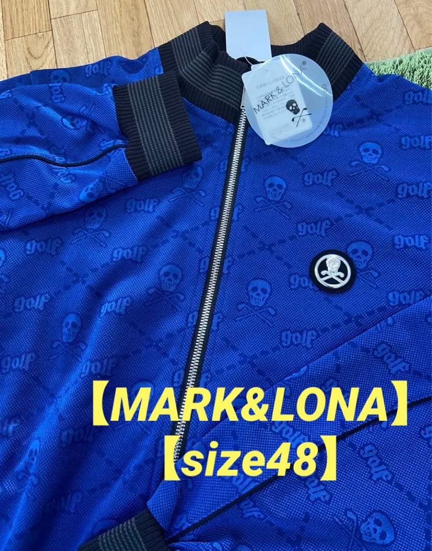 新品正規品【MARK&LONA/L】ストレッチトラックジャケットスカル柄