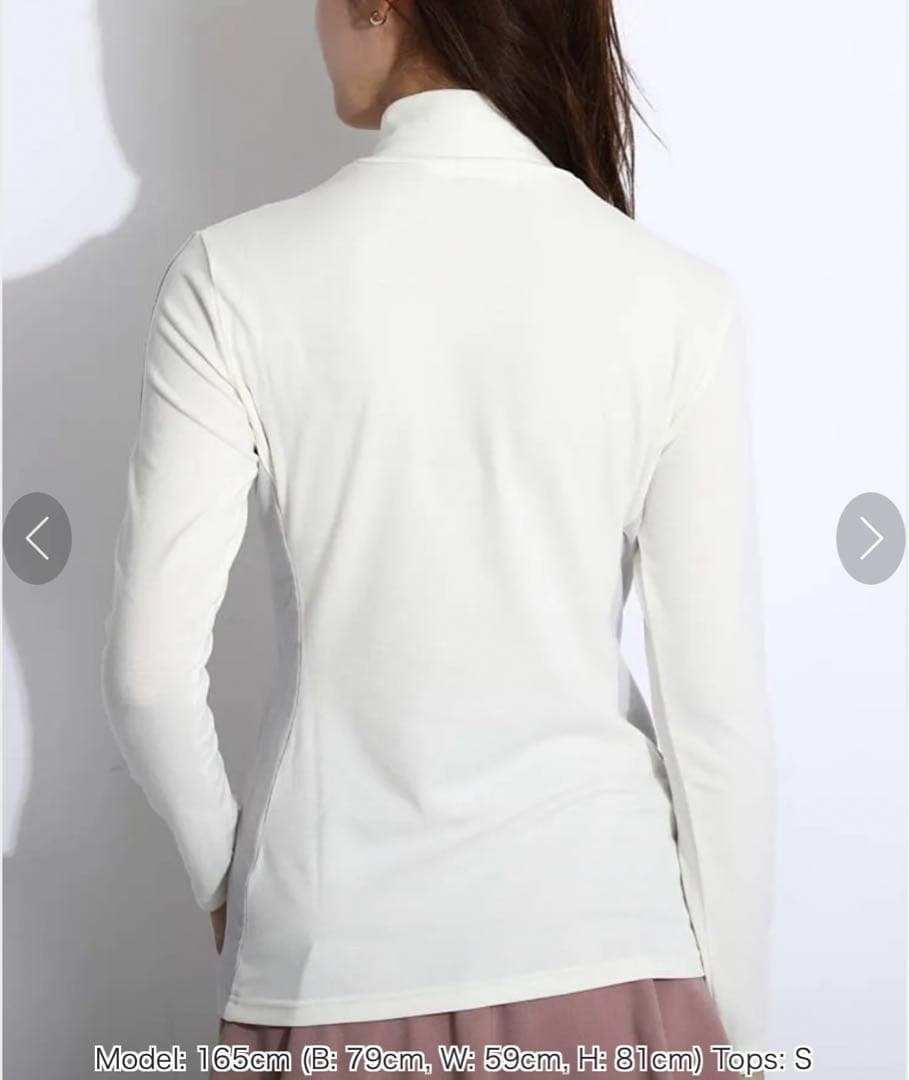 JUN & ROPE 長袖 インナー カットソー ゴルフウェア ホワイト