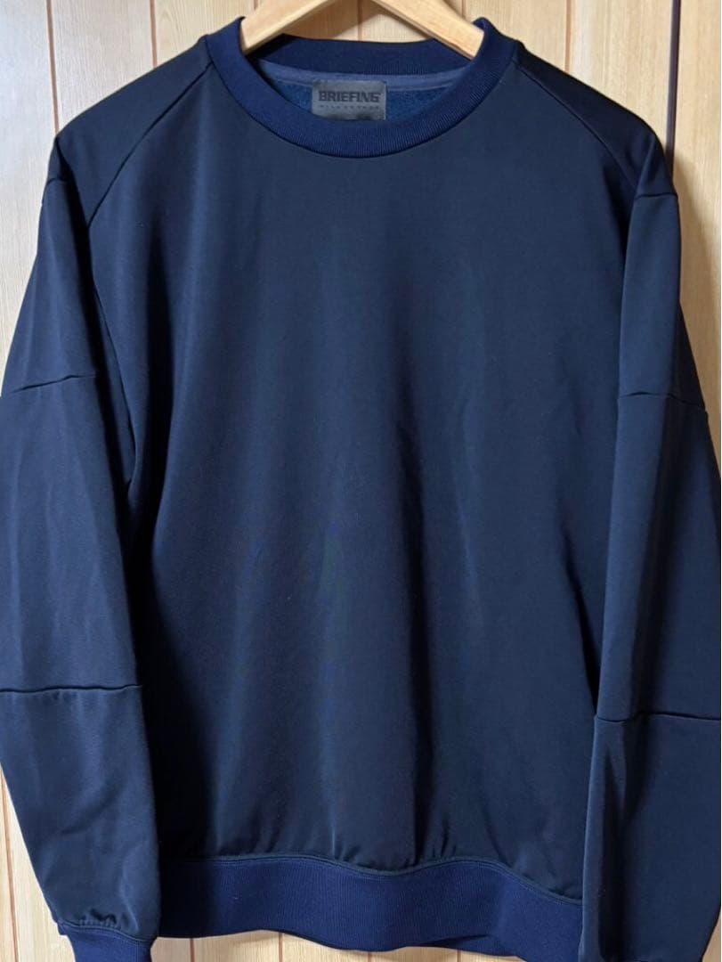 BRIEFING ブリーフィング クルーネック トレーナー L ネイビー