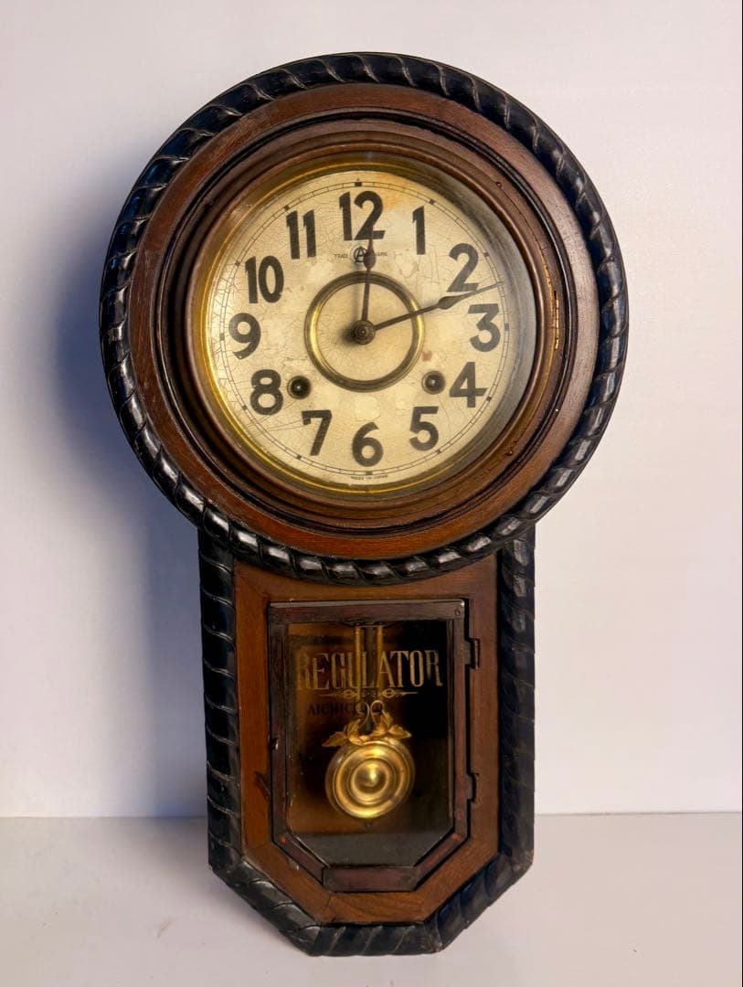 希少 AICHI TOKEI 愛知時計 アンティーク ゼンマイ式 レトロ