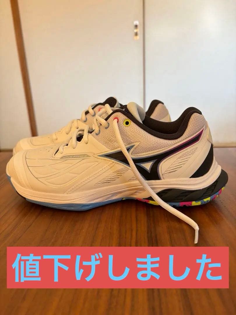 ミズノ　バドミントンシューズ 24.5cm 2E WAVE FANG 2