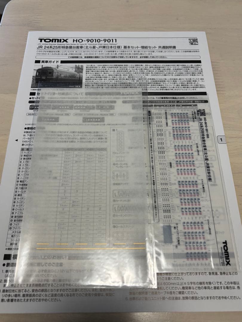 TOMIX HO-9010 JR24系25形特急寝台客車(北斗星・JR東日本)