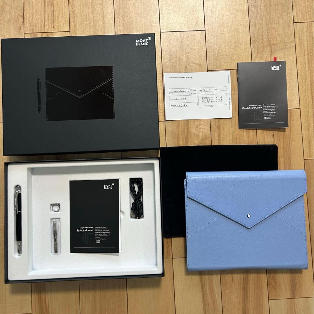 未使用品★モンブラン オーグメントペーパー ライトブルー　ボールペン　ノート付