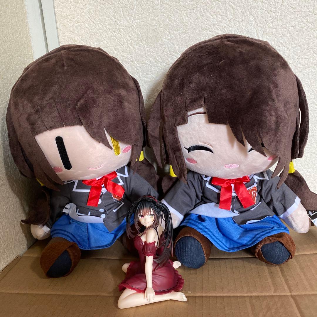 デート・アライブ BIG ぬいぐるみ　時崎狂三　制服ver. おまけフィギュア