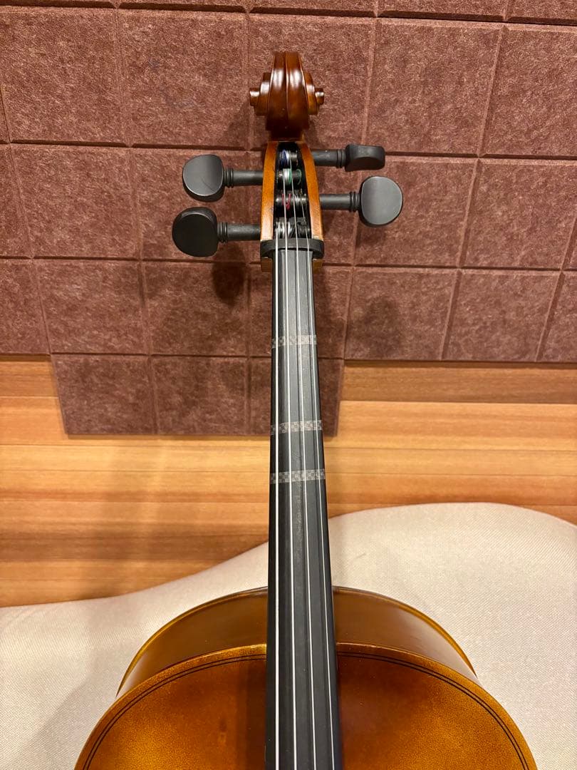 【San】1/2 チェロ ソフトケース・弓付き 初心者向け 分数