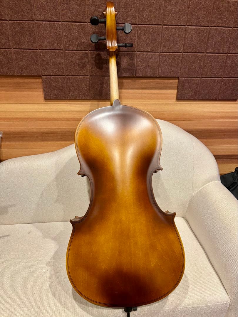 【San】1/2 チェロ ソフトケース・弓付き 初心者向け 分数