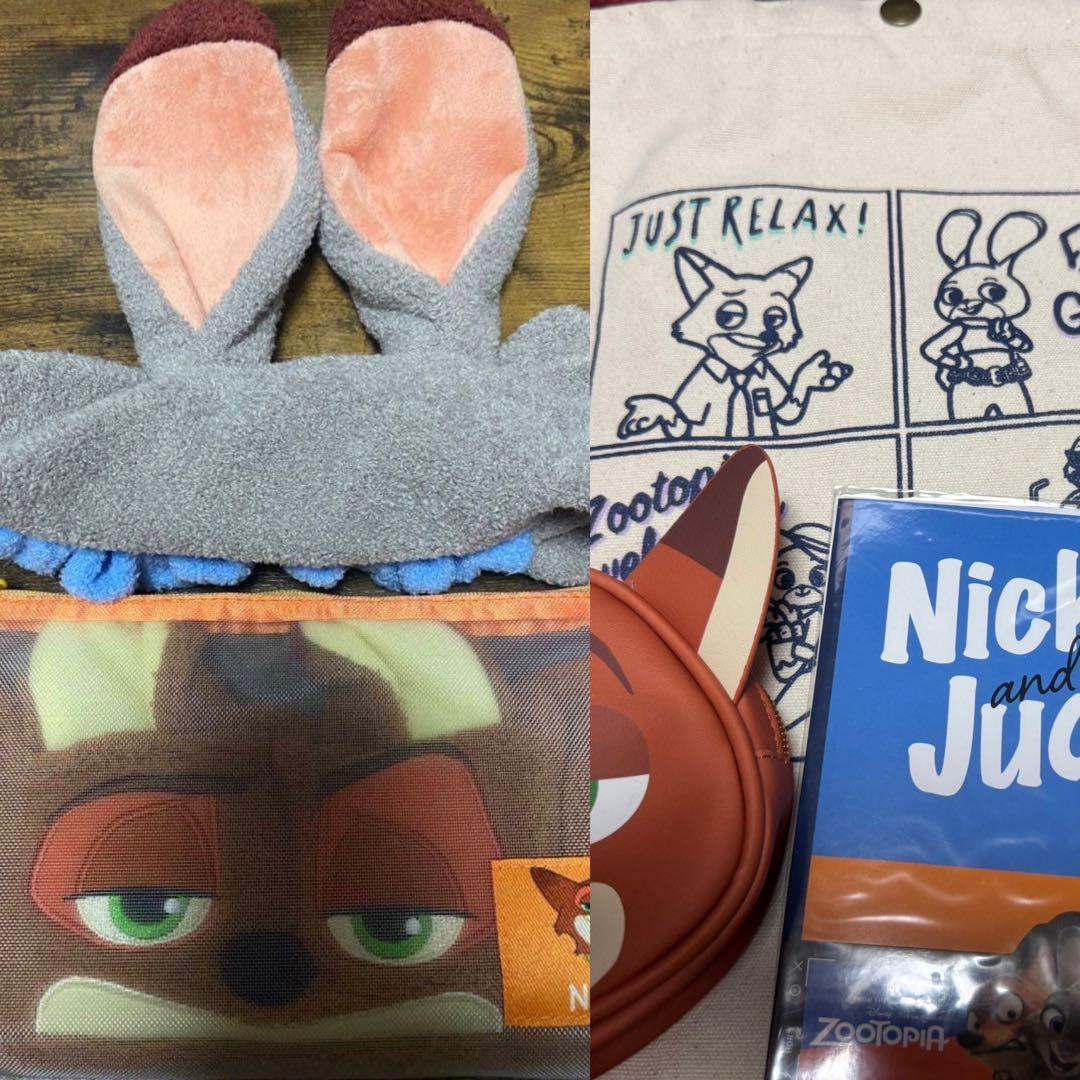 ディズニー ズートピア ヘアバンド ジュディ ニック ポーチ バッグ シール