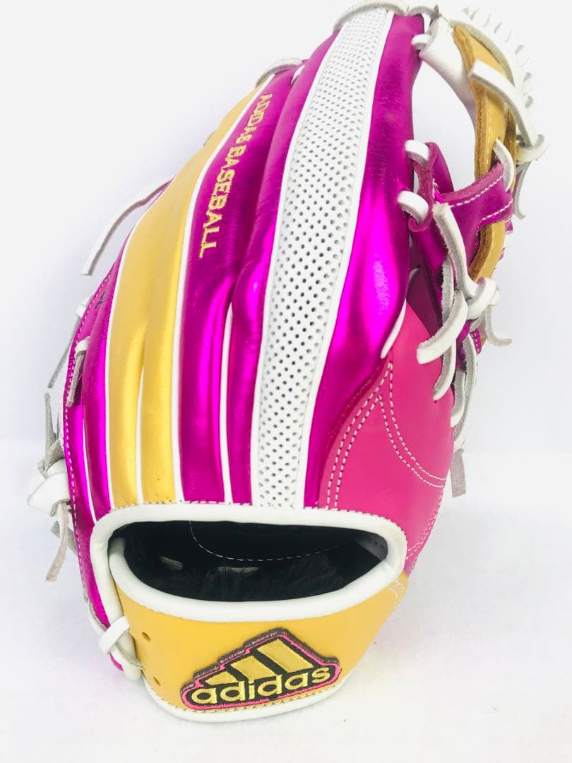 【激レア】アディダス 軟式グローブ　右投げ　メタリックピンク　ゴールド