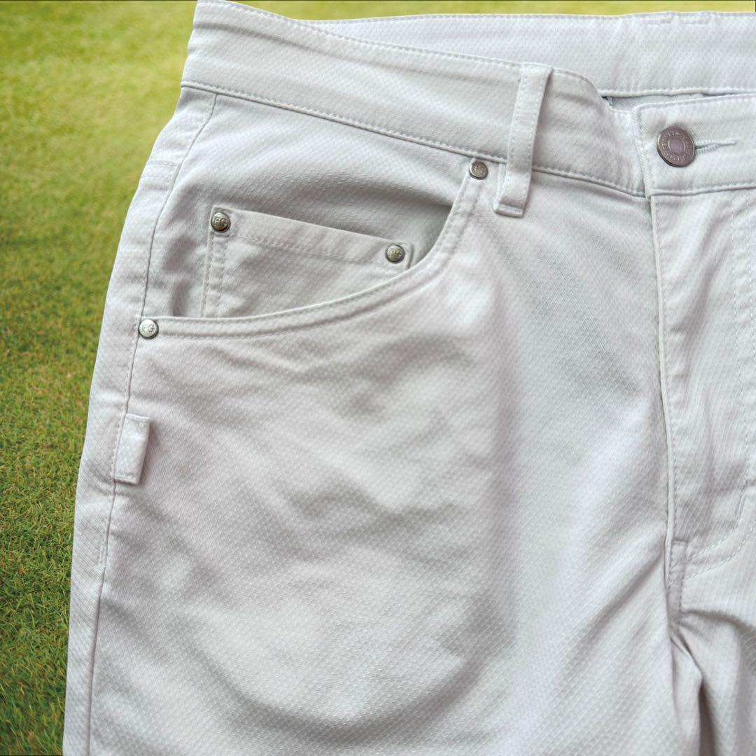 パーリーゲイツ　パンツ　4 M〜L相当　白　ホワイト　ストレッチ素材　ゴルフ