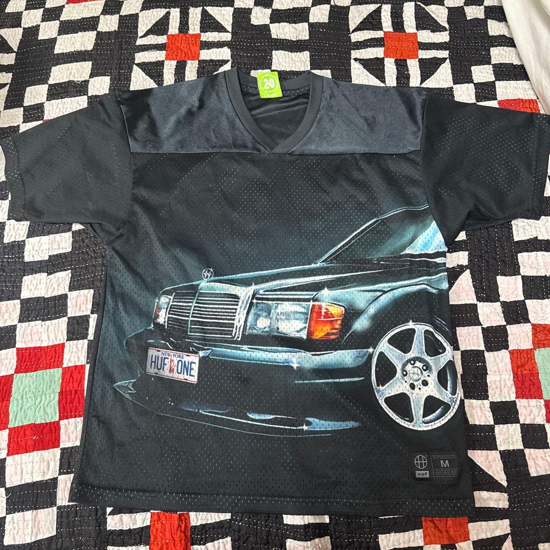 HUF 車プリント メッシュシャツ M