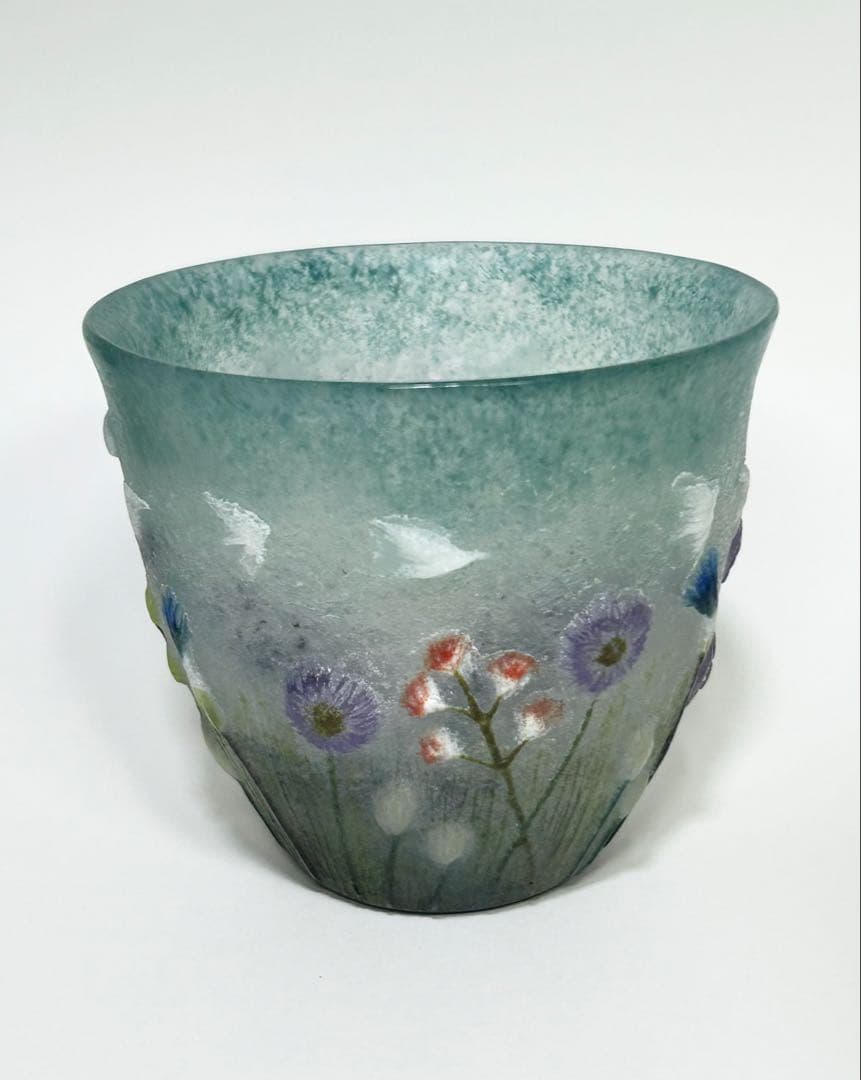 新品未使用　飯塚亜裕子　野原のグラス